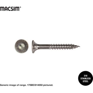 14G X 75MM BATTEN SCREW T17 SS316 BUCKET 500