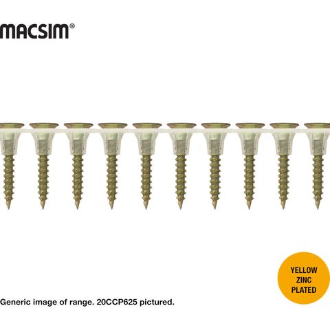 6G X 25MM COLLATED DRYWALL SCREW ZP BOX 1000