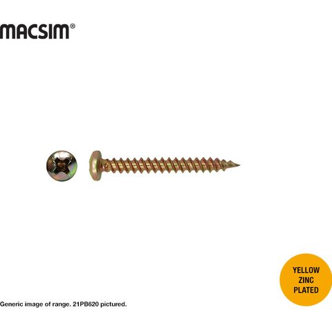 7G X 20MM PAN DRYWALL SCREW ZP BOX 1000