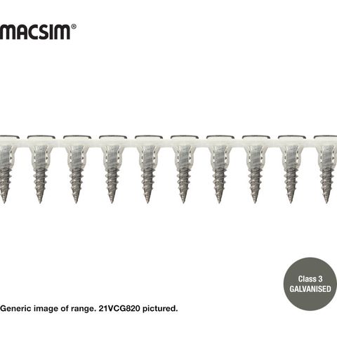 8G X 20MM COLLATED FIBRE CEMENT SCREW GAL BOX 1000