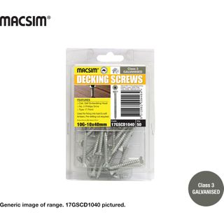 10G X 40MM CSK SCREW T17 SEH C3 B/P 50