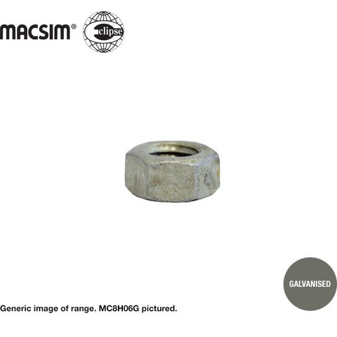 M10 CRS CL8 HEX NUT PKTS GAL