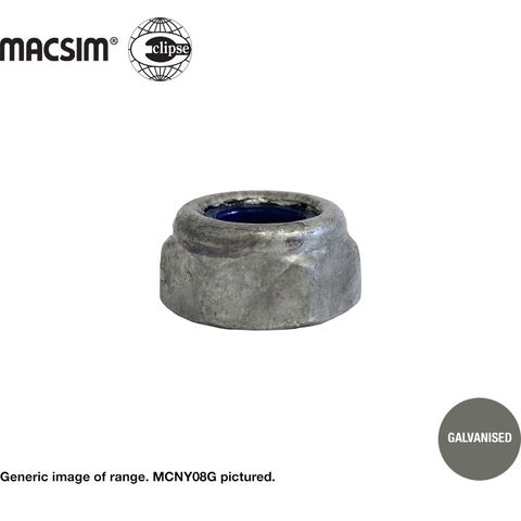 M12 GALV NYLON INSERT S/L NUT