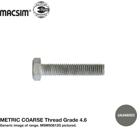 M12 X 16 4.6 COMM. SETSCRW GAL