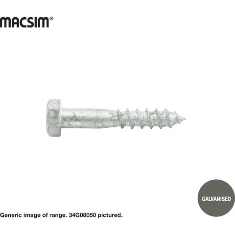 12mmx125mm  COACH SCREW GALV.