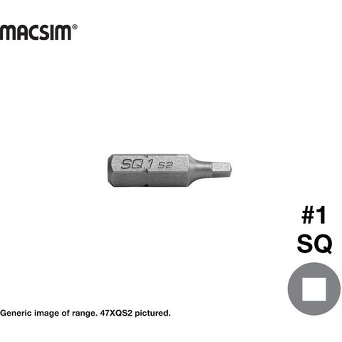 No 1 x 25mm SQUARE DRIVE BIT