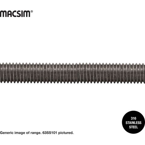 6mm x 1m 316 SS THREADED ROD