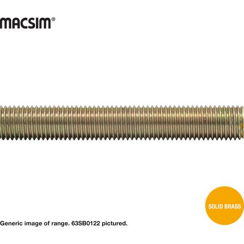 3/8" X 24" BRASS THREADED ROD