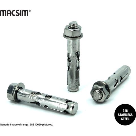 10MMx50MM SS HEX MASONBOLT BX