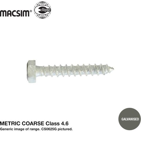 M 8 X 40    COACH SCREW GALV