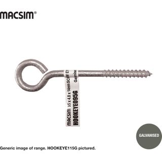 SCREW EYE HOOK - GALVANISED 115 X 7.6 X 19MM