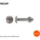 3/16 X 40MM ROOF BOLT&NUT SM P