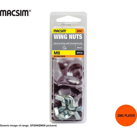 M5 WING NUTS S/P