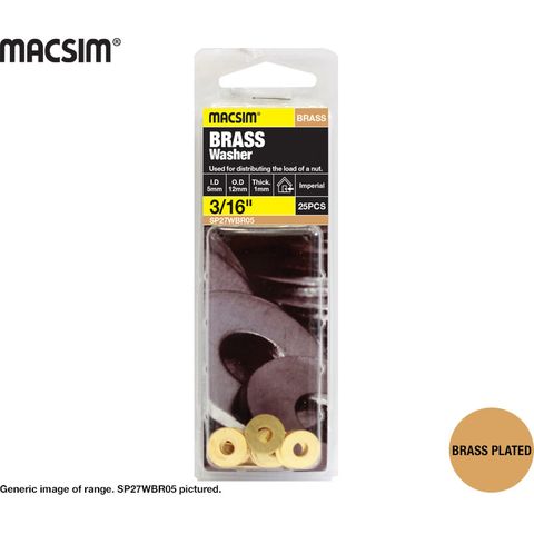 3/16 BRASS WASHER S/P