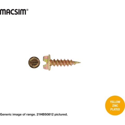 8G X 15MM HEX STITCHING SCREW ZP BOX 1000