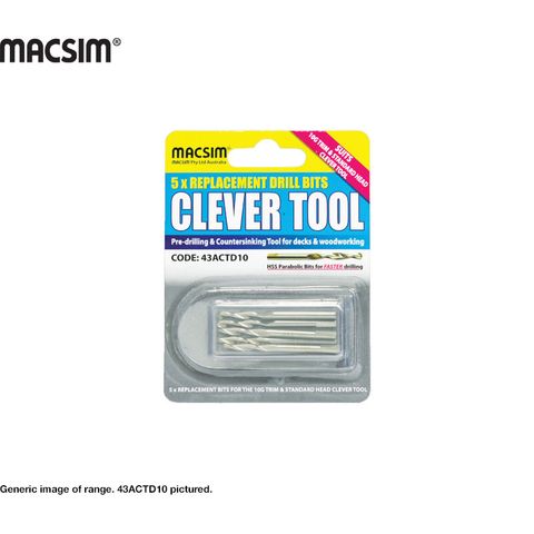 Macsim 10G Trim Head Clever Pre drilling Counter-Sinking Deck Tool 43ACTT10 