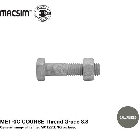 M12 X 45 8.8 CRS H/T B/N GAL
