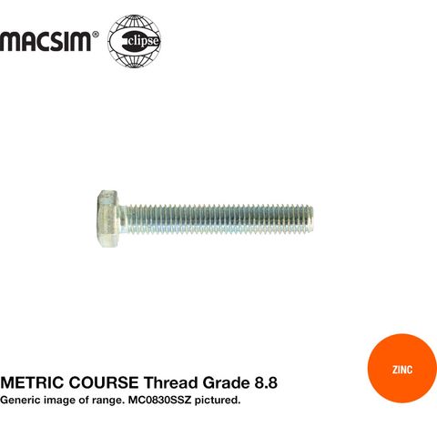 M20 X 85 8.8 CRS HT SETSCRW ZN