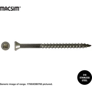 7G X 40MM DECKING SCREW TRIM T17 SS316 TUB 1000