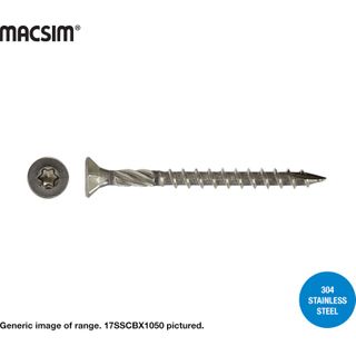 10G X 50MM XTREME DECKING SCREW T17 SS304 1000