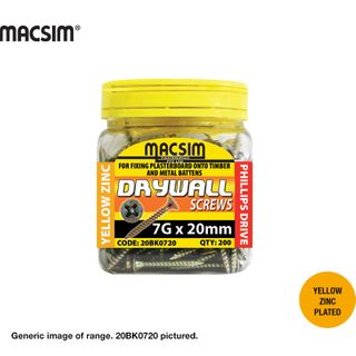 7G X 45MM BUGLE DRYWALL SCREW ZP JAR 200