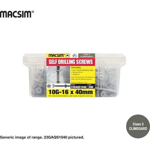 10G X 45MM SQ DR CSK SEH WINGED SDS C3 TUB 500