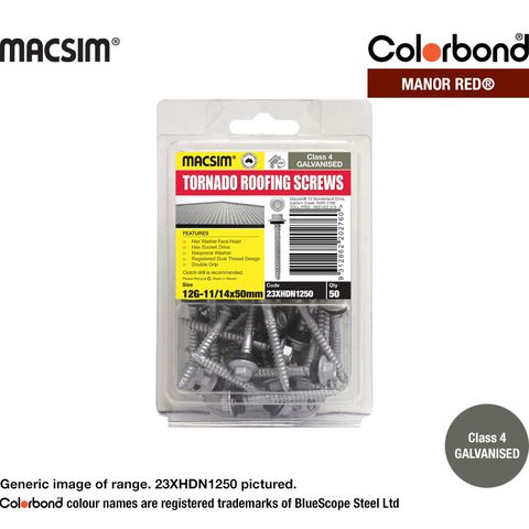 12x50 TORNADO SCREW MANOR RED