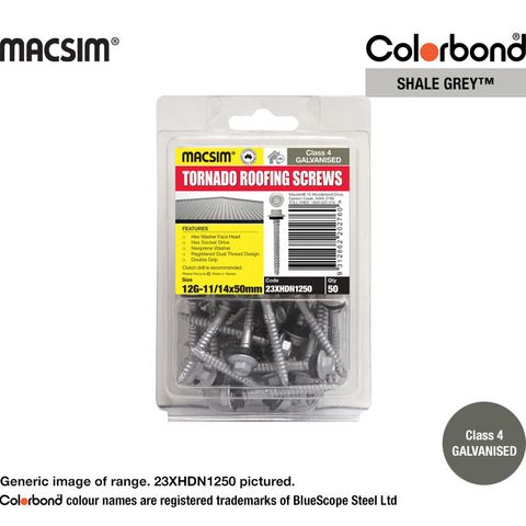 12x50 TORNADO SCREW SHALE GREY