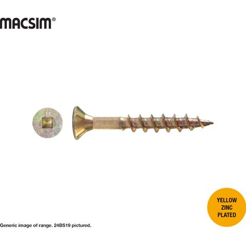 8G X 35MM SQ DR SEH CHIPBOARD SCREW ZP BOX 1000