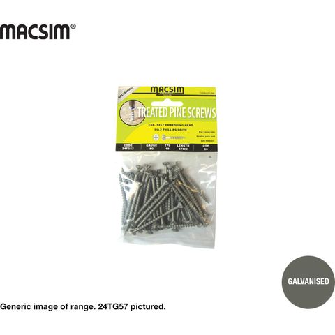 10G X 125MM SEH CHIPBOARD SCREW GAL B/P 50