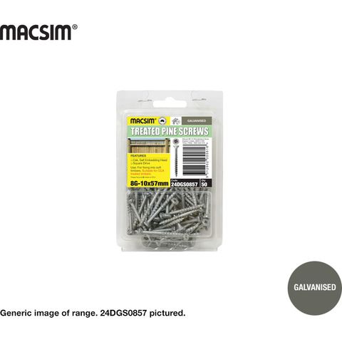 8G X 19MM SQ DR SEH CHIPBOARD SCREW GAL B/P 100