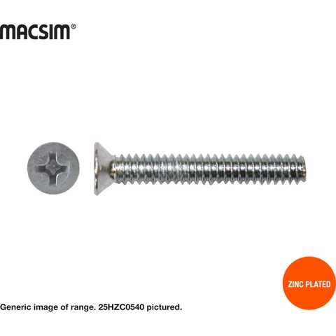 3/16x2CSK METALTHREAD ZP 200