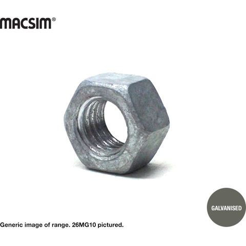 20MM GAL HEX NUTS