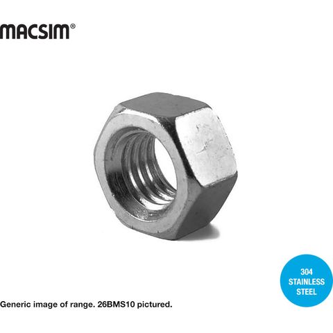M8 304 SS HEX NUTS