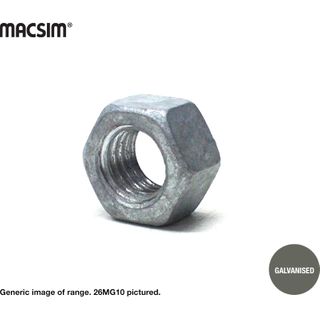 16mm GALV HEX NUTS