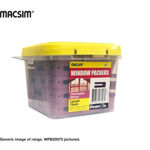 20MM X 75MM PINK WINDOW PACKER BUCKET