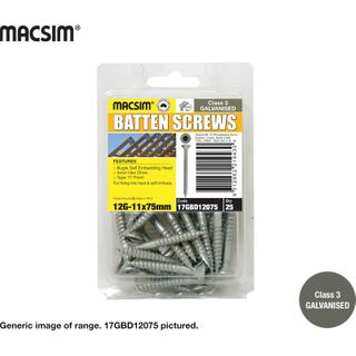 12G X 75MM BATTEN SCREW T17 C3 B/P 25