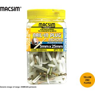 6.5MM X 40MM M/H NAIL-IN-PLUGS