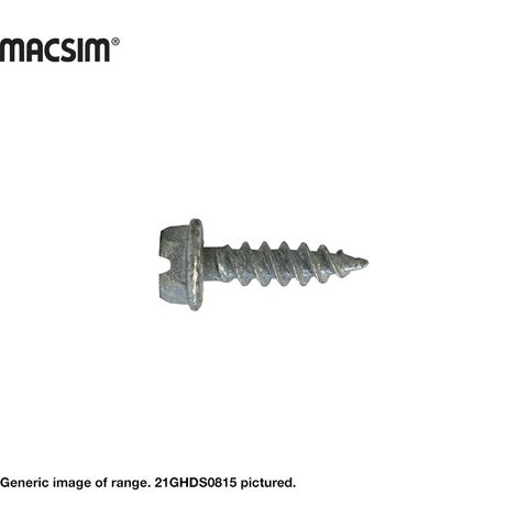 8G X 15MM HEX STITCHING SCREW GAL B/P 100