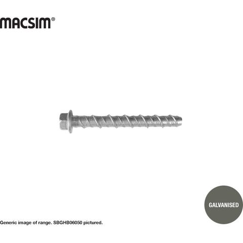 6MMX50MM GALV. HEX SCREWBOLT