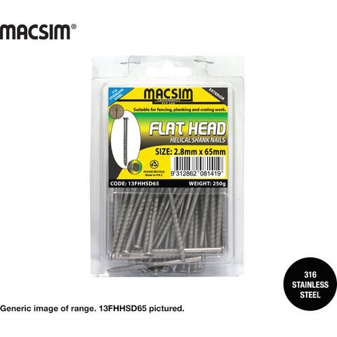 2.8X65 SS FLAT HD HELICAL 250G