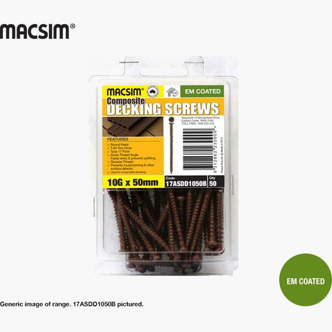 10 X 50 COMPOSITE DECK SCREW - BROWN - BP