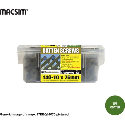 14G X 50MM BATTEN SCREW T17 EM TUB 200