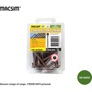 16G X 75MM M/H CONSTRUCTION SCREW T17 EM B/P 25