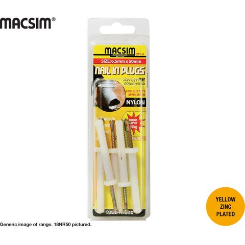 40MM R/H NAIL-IN-PLUGS-BLISTER