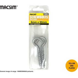 6MM MACSIM SWAG HOOK SCREWBOLT