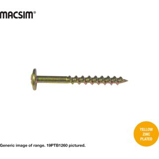 12G X 60MM BTN HD POROUS MATERIAL SCREW ZP BOX 500