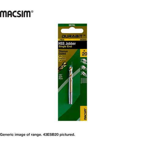 NO.20 DURABIT HSS STUB DRILLS