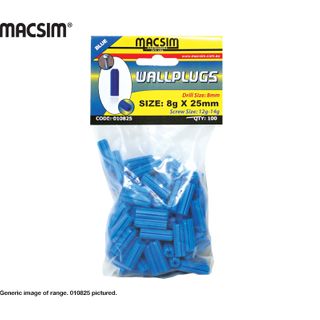 50mm WALLPLUGST/PACK - BLUE