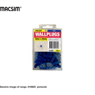 25mm WALLPLUGST/PACK - BLUE